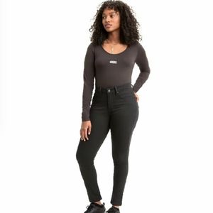 Women's LEVI'S 311 Shaping Skinny Jeans Black Sz 28 EUC